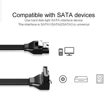 40/50cm Sata Hard Disk Rapid de Transport pe Cablu în unghi Drept, Multi-Spec Flexibil SATA 3.0 Hard Disk SSD Adaptor HDD Cablu Serial
