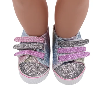 Pantofi papusa Salut Curcubeu Trei Rânduri Pu Manual 8Cm Loog Mini Pantofi Pentru Bebe 43 Cm Păpuși Reborn,1/3 Blyth