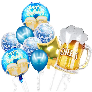1set a Crescut de Aur Sampanie Sticla de Vin Mylar Baloane Decoratiuni Partid Kit de Ziua Îndrăgostiților cabină de Duș de Mireasă Nunta Burlacelor Jucărie