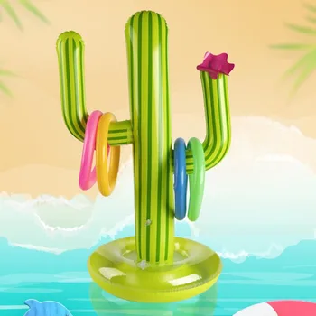 Cactus Piscină Ring Toss Jocuri Gonflabile Jucării De Piscină Cu 4 Inel De Vară De Familie În Aer Liber, Joc De Partid, Partidul Bar De Gheață De Călătorie