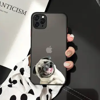 Pug Câine Bulldog francez Cazuri de Telefon mat transparent Pentru iphone 7 8 11 12 plus mini x xs xr pro max acoperi