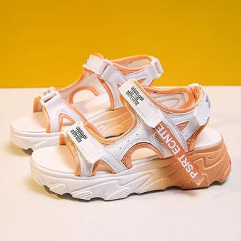 Sandale De Vara Pentru Femei Pantofi 2021 Moda Casual Pantofi Pentru Femeie Sandale Fund Gros Pantofi Platforma Doamnelor Respirabil Femmes Sandales