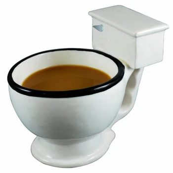 Noutatea Toaletă Cana Ceramica cu Maner 300Ml Cafea Ceai Lapte Cupa de inghetata Amuzant pentru Cadouri