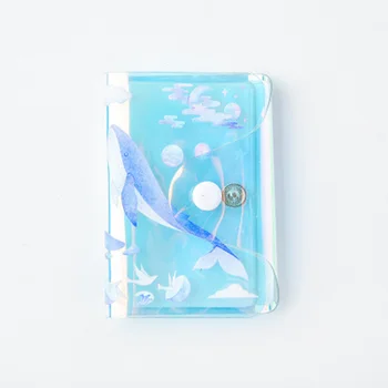 2021 Noua Moda Pvc Transparent Caz Carte De Drăguț Laser Card Pack Sakura Capsuni Model De Carte De Identitate A Titularului Impermeabil Poseta De Monede
