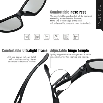 LIOUMO Sport de Conducere Fotocromatică Polarizat ochelari de Soare Pentru Barbati Femei Pătrat Ochelari Anti-Orbire Ochelari de gafas de sol hombre