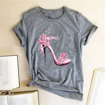 Femeie tricouri de Vara Desene animate Fluture Mare-Ochi Pantofi de Imprimare cu Mânecă Scurtă T-shirt Cămașă Femei Topuri femei t-shirt