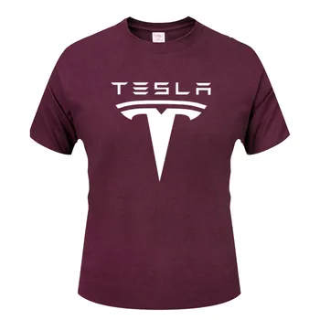 2021 Noul Tesla de Vară pentru Bărbați Digital Print T-Shirt Suport Tricou Respirabil Solid Top Casual Supradimensionat tricou 110-6XL