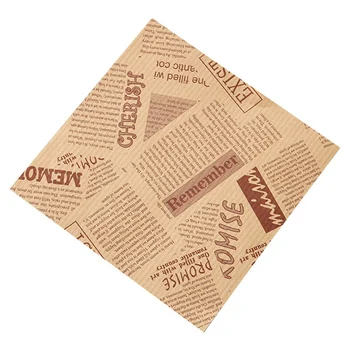 100pc engleză Model de Alimentare Sac de Hârtie rezistentă la Grăsimi Sandwich Gogoasa Pâine Pungă de Hârtie de Copt Accesorii de Nunta de Decorare