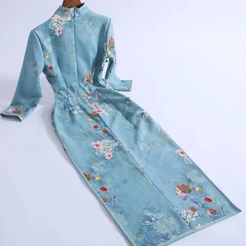 Femei Vara Noi de Epocă Chineză Costum Plus Size 2XL de sex Feminin Subțire Elegant Cheongsam Rochie Moderna 2021 Haine din China