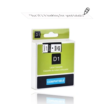 Dymo d1 24mm 53713 neagră pe etichetă albă casete Ribbon compatibil Dymo D1 imprimantă de etichete pentru Dymo Imprimantă de Etichete DYMO LM160 LM280