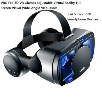 VRG Pro 3D Ochelari VR Reglabil Realitate Virtuală Ecran Complet Vizual cu Unghi Larg de Ochelari VR Pentru 5 până La 7 Inch Dispozitive Smartphone