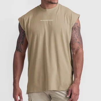 ASRV 2021 Noi de Vara Barbati Vesta Brand de Moda Liber fără Mâneci T-shirt Negru Rezervor de Top pentru Bărbați O de Gât Sport Bottom Tank Topuri