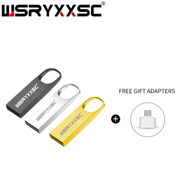 Wsryxxsc unitate flash usb rezistent la apa flash drive 128 gb 64gb 32gb 16gb 8gb 4gb argintiu negru și aur flash usb cu acces gratuit otg se adapteze