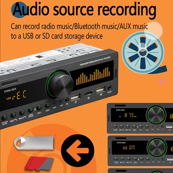 SWM-80A 1 DIN Radio Auto Audio Copy TF, USB, AUX Localizare Capul Unitate Auto Multimedia MP3 Player Repalcement Piese
