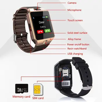 2019 Bluetooth Ceas Inteligent DZ09 Relogio smartwatch Android telefon tracker de fitness reloj Ceasuri Inteligente subwoofer bărbați femei dz 09