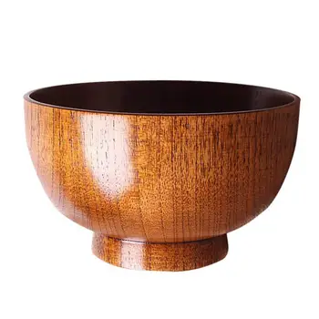 Vas de lemn pentru Orez, Supe, Deserturi, inghetata si Antigel Stil Asiatic - 11x7cm