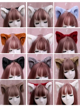 Kawaii Accesorii Urechi De Pisică Lolita Cosplay Păr Pluș Gotic Danganronpa Moda Bentita Catelus Fata Clipuri Anime Accesorii