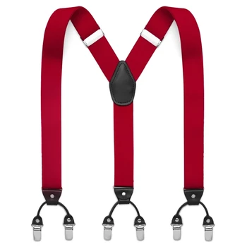 Moda Clasic de 3,5 cm Lățime Reglabilă 6 Clipuri Bretele Bretele Barbati Bretele Pentru Soțul/Tatăl Premium Cadouri