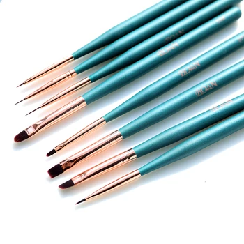 BQAN Unghii Arta Perie de Design Pictura poloneză Perie UV Gel de Unghii Draw Pen Instrumente Cap Rotund de culoare Roz, Cu Mâner de Metal Capac de Stilou