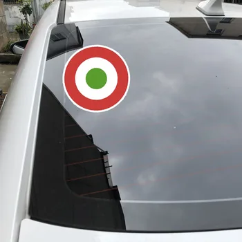 Nici o Decolorare de protecție Solară rezistent la apa Geam de Mașină Italia Air Force Rotund Autocolant Auto Creativ Decal pentru Masina Window15CM*15CM