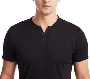 Moda Vara Barbati din Bumbac tricou Casual cu Maneci Scurte V-neck T-shirt Alb-Negru Plus Dimensiune M-3XL V Gât Topuri Tricou Slim Fit