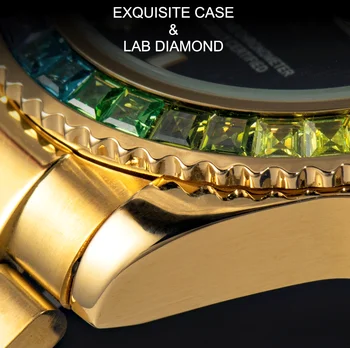 PLADEN Bărbați Wathes Albastru Laborator de Diamante din Oțel Inoxidabil Top Brand de Lux Automatic Data Reloj de Înot Scufundări AAA Cuarț Ceasuri