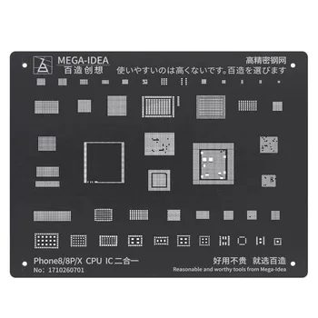 6PCS Mega-Idee Pentru iPhone 5/6/6P/6S/7/8/8P/X/XS Max/XR/11/ pro Max BGA Stencil CPU RAM Puterea wifi IC Reball Tin Planta Net Lipire