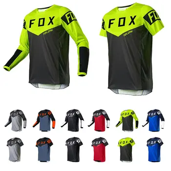 2021 masculină de Coborâre, Tricouri Lung+Scurt Raudax Fox Motociclete Biciclete de Munte de Echipa de Downhill Jersey MTB Offroad Îmbrăcăminte FXR Bicicleta