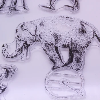 CLAR TIMBRE Elefant de Circ Ecvestru Animal Trainer DIY Scrapbooking Album Carte de Hârtie Ambarcațiune de Cauciuc Silicon Transparent Timbre