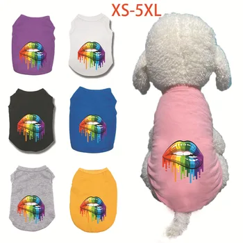 Mare câine de companie haine vesta, primăvară-vară mici și mijlocii câine de sex feminin respirabil T-shirt, tricou, catelul haine en-gros XS-5XL