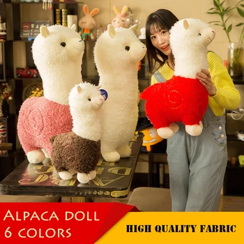 De înaltă calitate, desene animate drăguț alpaca păpușă jucărie de pluș moale de pluș animale de companie papusa pentru copii iubitor de prieteni de vacanță cadou de ziua de nastere