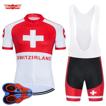 2021 Elveția Ciclism Jersey 9D Gel Set Bărbați Ciclism Purta Haine Biciclete Biciclete Imbracaminte Ciclism MTB Îmbrăcăminte Ciclism Kit