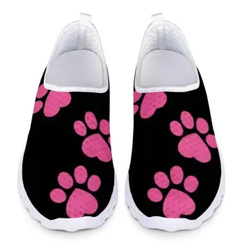 HYCOOL Bărbați Femei Pantofi Plat Pisică Câine Laba de Imprimare Student Fată Adolescent Băieți Moda Confortabil în aer liber Încălțăminte Sport Running Sneaker