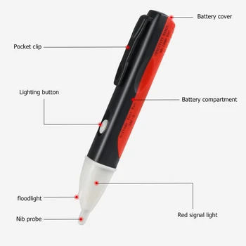 Inducție Electrică de Tensiune Pen Non-contact 90-1000V LED Lumina Electrică Tester Pen Priză de Tensiune de Metru