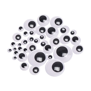 100buc autoadezive Bulbucați Ochii Wiggly 8/10/12/15mm Mixte pentru Păpuși Jucării DIY Accesorii Ocular pentru Album Dinozaur Ochi