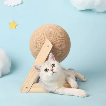 Cat Scratcher Minge de Jucării pentru Pisici Pisica Zgarieturi Mingea Roata pentru pisici Sisal Frânghie Balonul de Hârtie Ondulat Cat Racleta Jucării pentru Pisica