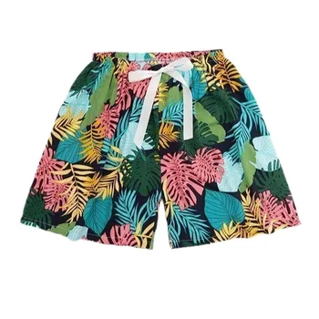 Noi 2021 plaja boxeri femei tropical print casual fierbinte Bermude femei chic talie elastic de agrement pantaloni scurți pantalone cortos