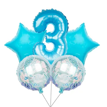 1 Set de 16 inch Digital Folie de Aluminiu Balon Ocean Fericit Ziua de naștere Petrecere Decoratiuni de Camera pentru Copii Decor Globos Copil de Dus