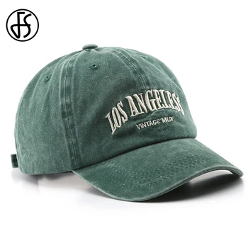 FS 2021 Rosu Verde Spălate Denim Șepci de Baseball pentru Bărbați Pentru Femei de Vară Golf Pălării Reglabil Snapback Hip Hop Sapca Casquette Tata Pălărie