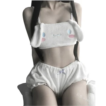 WEPBEL Femei de Desene animate de Imprimare Homewear Doamnelor Sexy Dulce Curea Crop Top + pantaloni Scurți Set de Două Piese Sleepwear