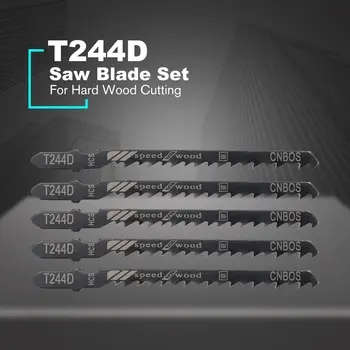 5Pcs/set T244D Ferăstrău Ferăstrău Jig Saw Blade Set Piston Curba de Ferăstrău Pentru Lemn de esență Tare Văzut Instrument de Tăiere