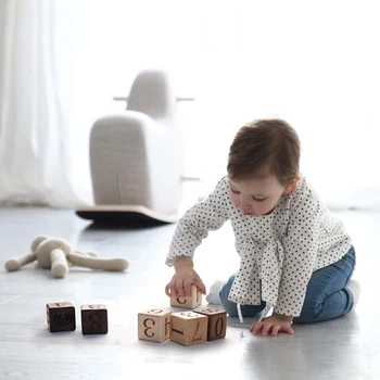 1Set Montessori pentru Copii din Lemn Jucării Bloc de piatră de Hotar Blocuri Stil Nordic Jucarii Educative de Creștere Copil Comemorative de Stivuire Jucărie