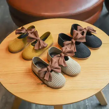YWPENGCAI Mare Papion Plat Copii Pantofi de Dans Dimensiune 21-35 Fată Copilul Pantofi Tricotate Mocasini Pantofi Fete