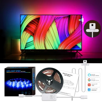 3m Ambient TV Iluminare din spate cu LED-uri Benzi USB Set Complet de Lumină Led, Banda de Sincronizare cu HDTV Monitor cu Ecran de Calculator Dreamcolor DIY Kit de Benzi