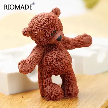 Urs mare Matrite de Silicon DIY Fondant Ciocolata Tort de Decorare Instrumente Ursuleț de pluș Jucărie Stiluri Lumânare Săpun Tencuiala Face Mucegai