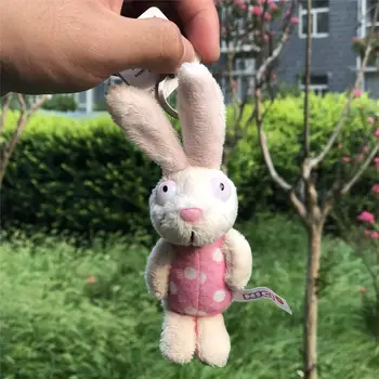 Cu ochi de iepure Roz Pandantiv de Pluș Umplute Breloc, breloc Papusa Cadou de Animale Păpuși de Desene animate Papusa de Aniversare pentru Copii Transport Gratuit