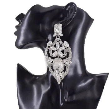 CUIER de moda de Lux Picătură cercei pentru femeile Pietre Plimbare pe scenă cu exagerat de bijuterii accesorii de nunta