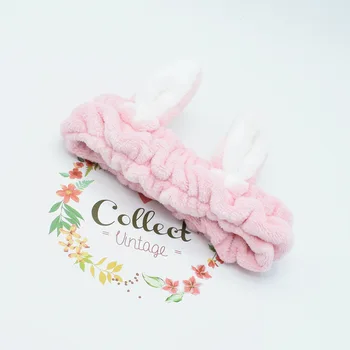 Girly Populare drăguț super-drăguț urechi de iepure moale fleece coral bentita doamnelor dulce serie spele pe fata machiaj yoga Accesorii de par