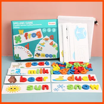 Copilăria Ortografie Joc De Cuvinte 26 De Litere Engleză Cognitive Iluminare Jucării Alfabetul Magnet Scrisori Acasă Mai Devreme De Învățământ