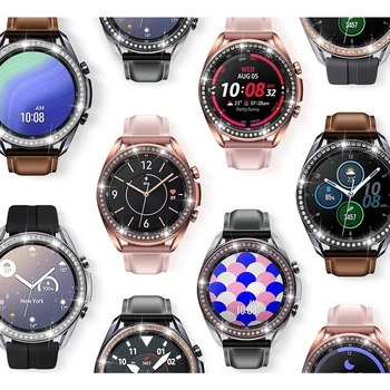 Fierbinte Galaxy Watch3 Diamant Bling Rama Pentru Samsung Galaxy Watch 3 41mm Cadru Caz Capacul de Protecție Femeie Ramă de Metal Inel de Bara